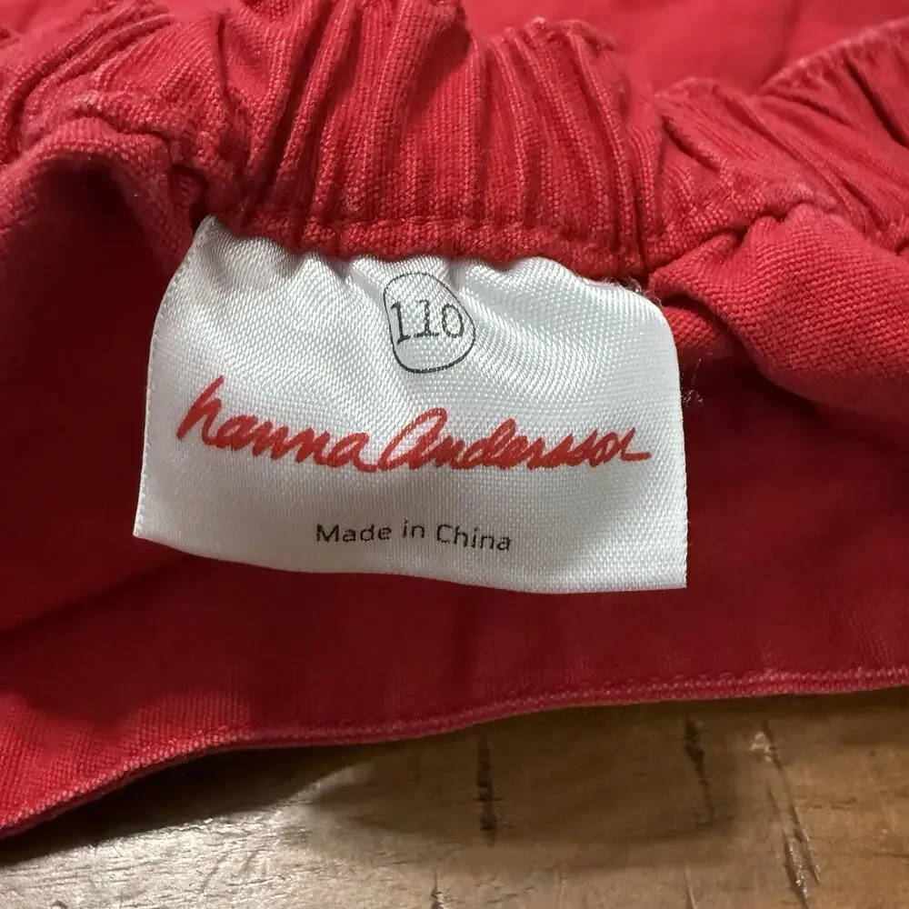 Hanna Andersson Red Embroidered Skirt Size 5